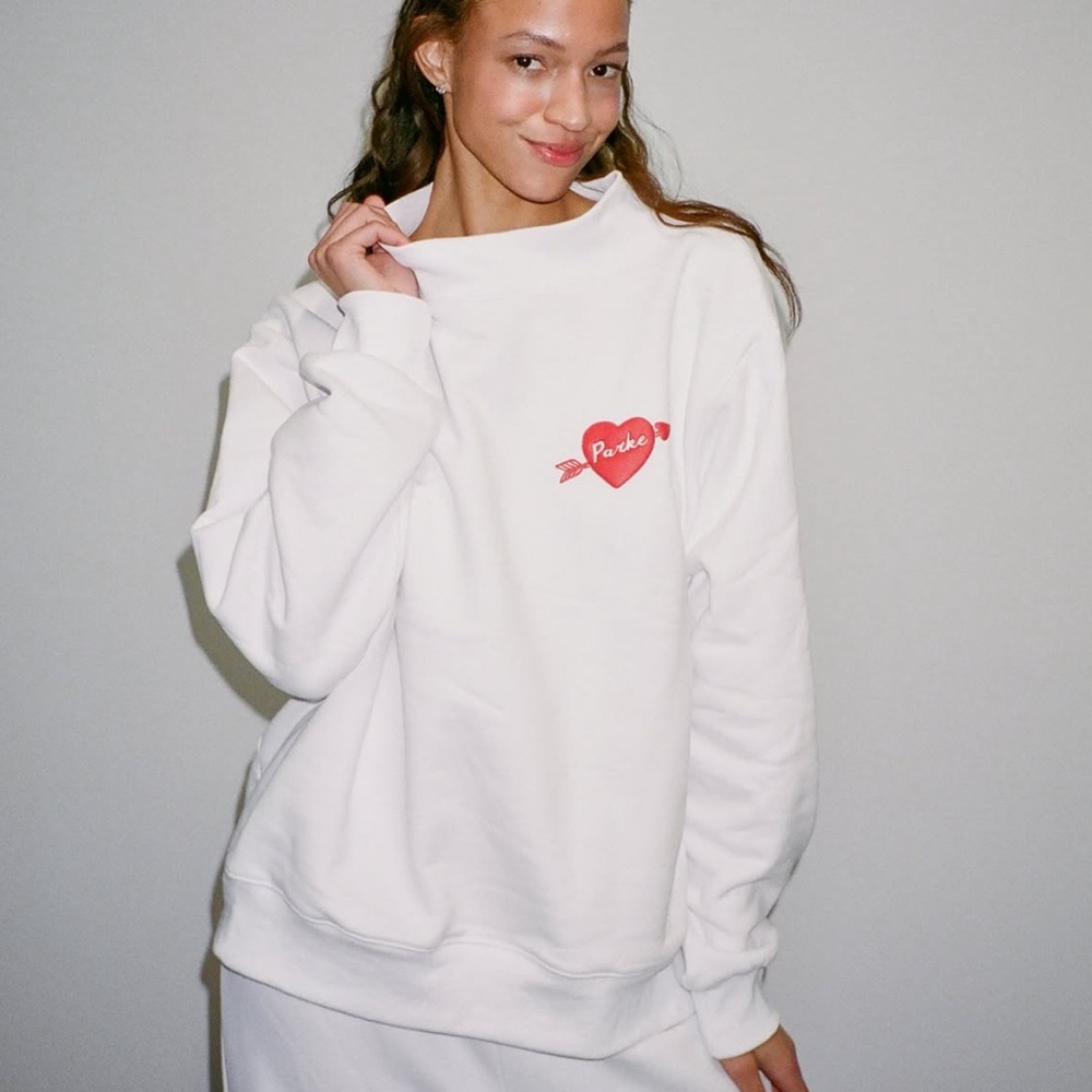 White PARKE mockneck size L/XL